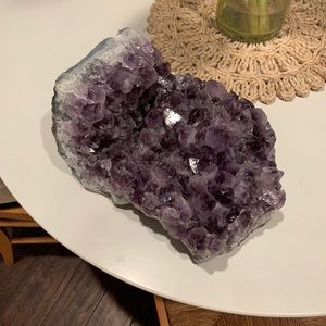 Natural amethyst geode crystal stone